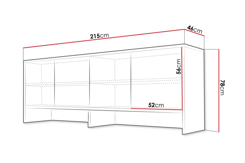Rauk Highboard - Grå - Products - Förvaring - Skåp - Förvaringsskåp
