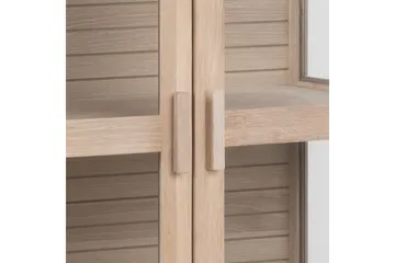 Sakie Vitrinskåp 40 cm djup 80 cm bred 180 cm hög Trä - Vit - Products - Förvaring - Skåp - Vitrinskåp