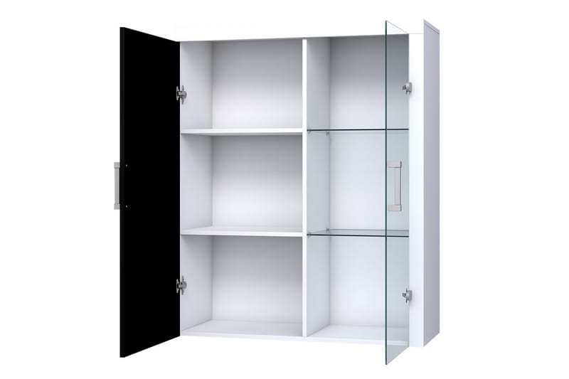 Samba Vitrinskåp 90x35x111 cm White High gloss - Products - Förvaring - Skåp - Vitrinskåp