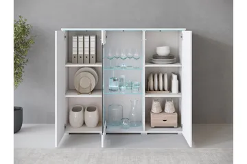 Sherie Vitrinskåp 120x104 cm - Vit - Products - Förvaring - Skåp - Vitrinskåp