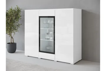 Sherie Vitrinskåp 120x104 cm - Vit - Products - Förvaring - Skåp - Vitrinskåp