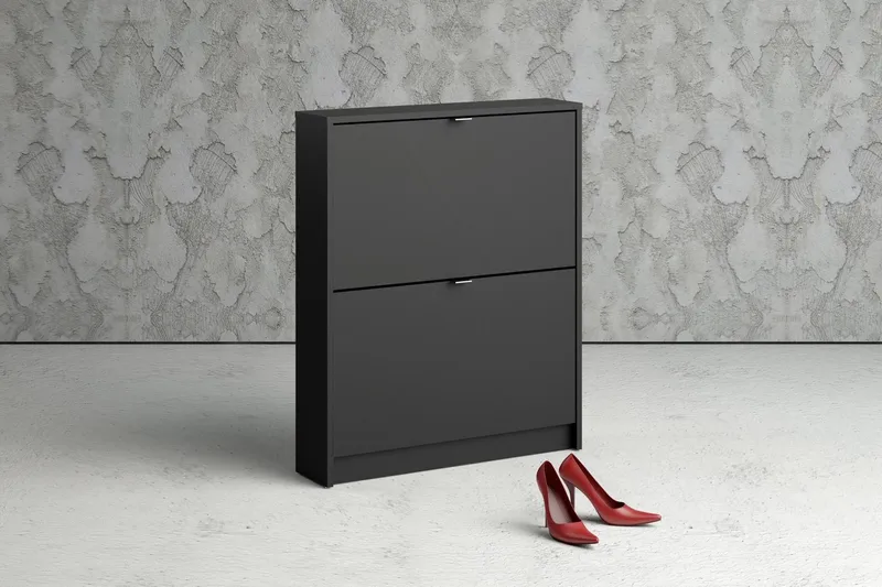 Shoey Skoskåp 2 Fack - Svart - Products - Förvaring - Skåp - Förvaringsskåp