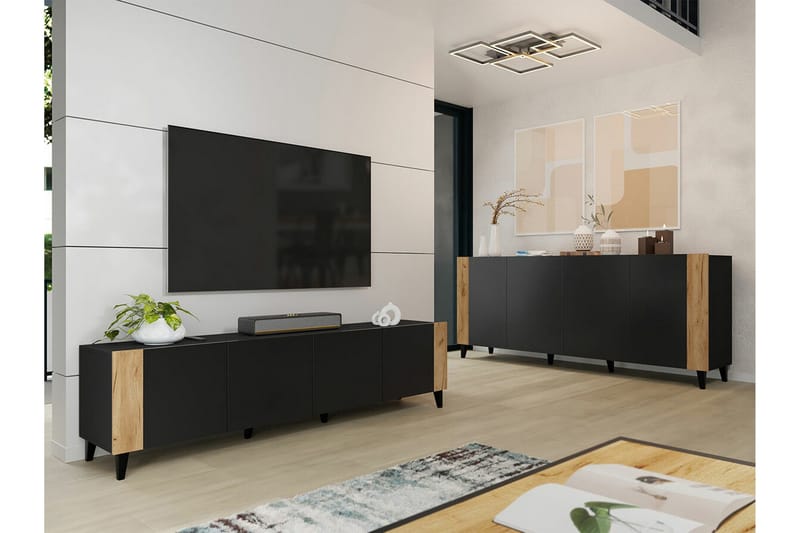 Strontian Highboard Scandinavian Choice Black - Products - Förvaring - Skåp - Förvaringsskåp