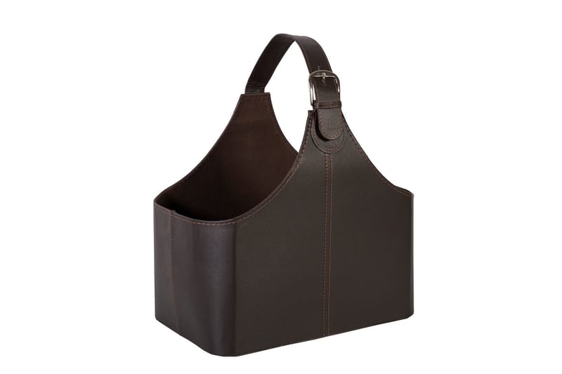 Walter Tidningsställ 22x38xH33cm Konstläder, Mörkbrun