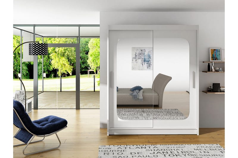 West Garderob 150x58x200 cm LED-belysning - Vit - Products - Förvaring - Garderober & garderobssystem