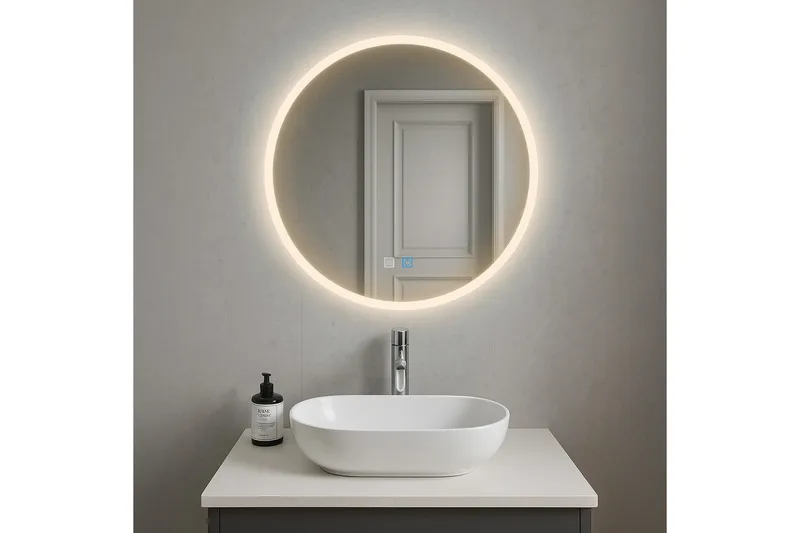 Clas Rund Badrumsspegel med LED-belysning 120 cm - Anti-Fog och Touch-Styrning - Products - Inredning - Badrumsinredning - Badrumsspegel