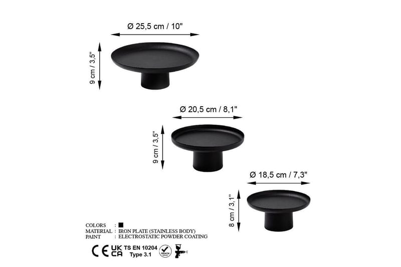 Dekorativt Metalltillbehör Mirven Svart - Svart - Products - Inredning - Ljus & dofter - Ljusstakar & ljuslyktor