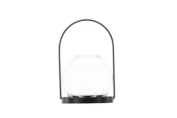 Flora Ljuslykta 14x14 cm - Svart - Products - Inredning - Ljus & dofter - Ljusstakar & ljuslyktor