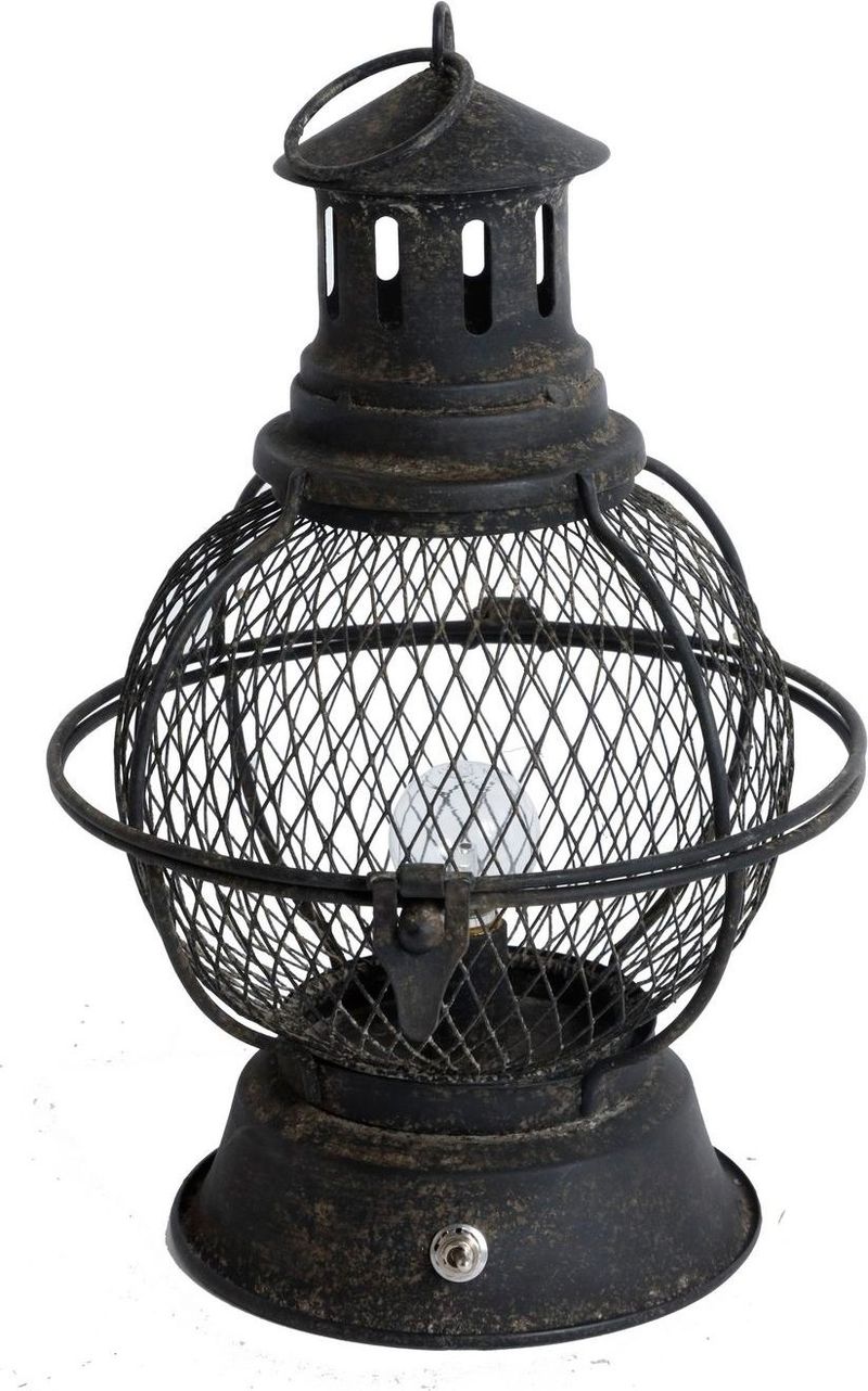 Ljuslykta Sjö Elektrisk Vintage Metall, 24 cm