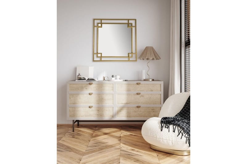 Spegel Wohnling Fyrkantig Geometrisk 60 cm Metallram Modern - Products - Inredning - Spegel - Hallspegel