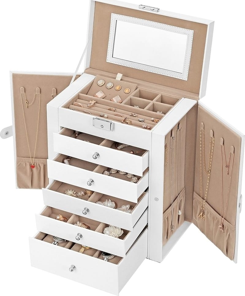 Jade smyckeskrin - Vit - Vit - Products - Möbler - Barnmöbler - Förvaring barnrum - Smyckeskrin barn