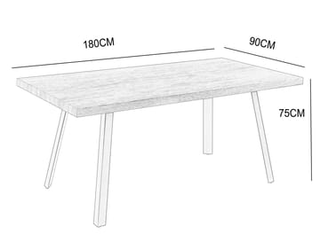 Algot matbord 180x90 cm - Ek - Ek - Products - Möbler - Bord & matgrupp - Matbord & köksbord