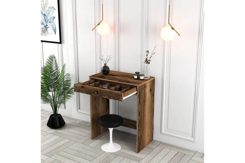 Ameias Sminkbord 70 cm - Valnöt - Products - Möbler - Bord & matgrupp - Sminkbord & toalettbord