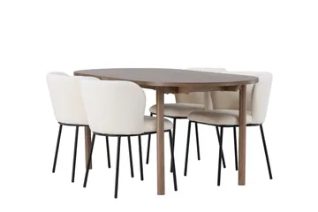 Andy Matgrupp 180 cm Oval med 4 Edina Stolar - Natur - Products - Möbler - Bord & matgrupp - Matgrupp