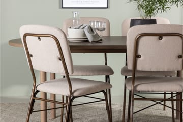 Andy Matgrupp 180 cm Oval med 4 Seda stolar - Beige - Products - Möbler - Bord & matgrupp - Matgrupp