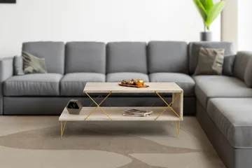 Artenay Soffbord 100 cm - Guld/Marmor - Products - Möbler - Bord & matgrupp - Soffbord