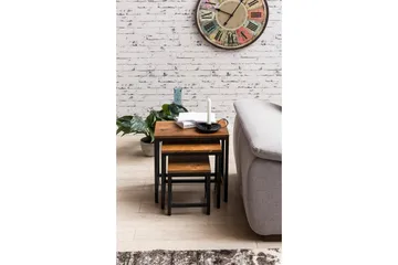 Aranza Satsbord 45 cm 3 Bord - Massivt Trä/Svart - Products - Möbler - Bord & matgrupp - Avlastningsbord & sidobord - Satsbord