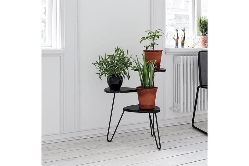 Athena Sidobord 55 cm Marmorlook/Svart - Novogratz - Products - Möbler - Bord & matgrupp - Avlastningsbord & sidobord - Brickbord & småbord