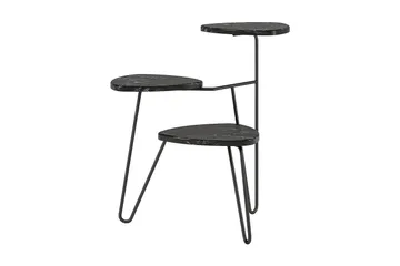 Athena Sidobord 55 cm Marmorlook/Svart - Novogratz - Products - Möbler - Bord & matgrupp - Avlastningsbord & sidobord - Brickbord & småbord