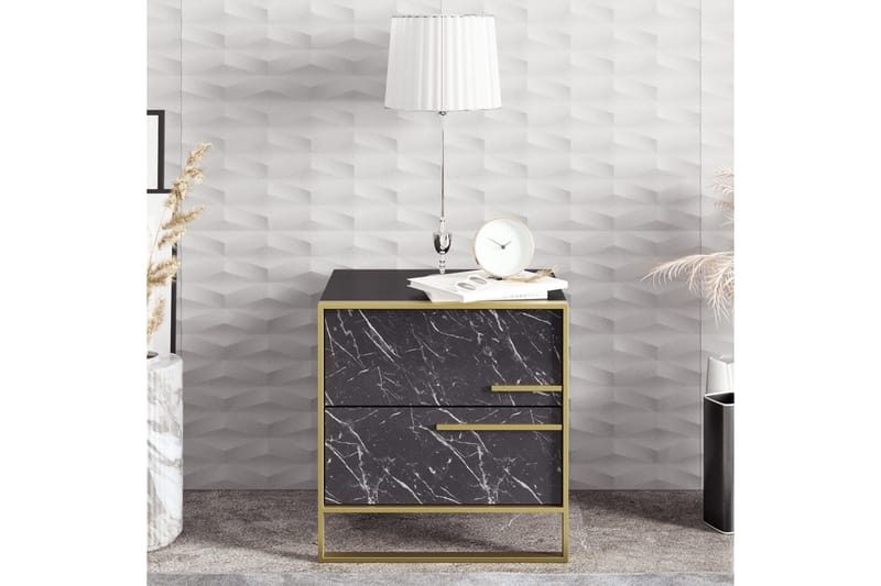 Cofield Nattduksbord 50 cm - Guld|Svart - Products - Möbler - Bord & matgrupp - Avlastningsbord & sidobord - Sängbord & nattduksbord