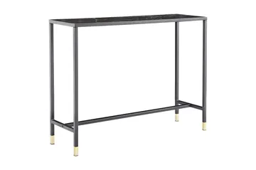 Dipp Sidobord 100 cm Marmormönster - Glas/Svart/Mässing - Products - Möbler - Bord & matgrupp - Avlastningsbord & sidobord - Brickbord & småbord