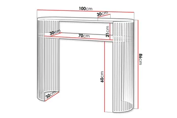 Friend Konsollbord 100 cm - Guld/Beige - Products - Möbler - Bord & matgrupp - Avlastningsbord & sidobord - Konsolbord & hallbord