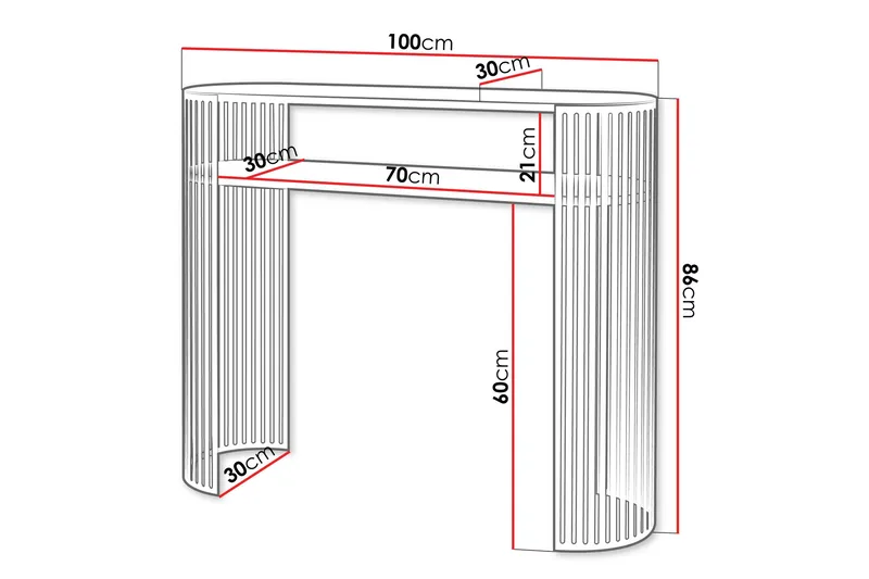 Friend Konsollbord 100 cm - Svart - Products - Möbler - Bord & matgrupp - Avlastningsbord & sidobord - Konsolbord & hallbord