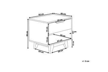 Hultz Soffbord 50 cm - Svart/Ljust Trä - Products - Möbler - Bord & matgrupp - Avlastningsbord & sidobord - Sängbord & nattduksbord