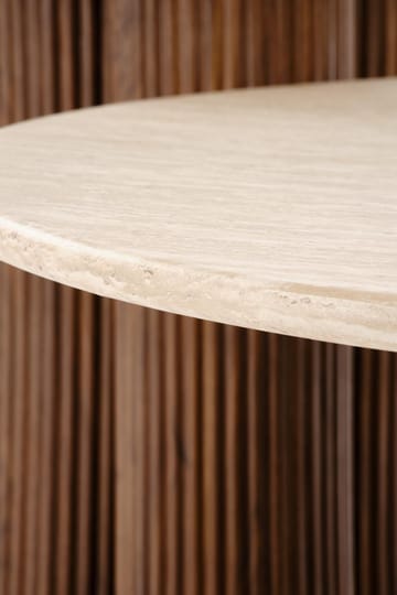 Lampbord Ø50 cm Mocca / Travertin - Mocca / Travertin - Products - Möbler - Bord & matgrupp - Avlastningsbord & sidobord - Piedestal & blompiedestal