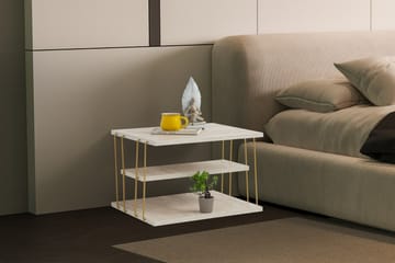 Lifon Sidobord 50 cm - Guld/Marmor - Products - Möbler - Bord & matgrupp - Avlastningsbord & sidobord - Brickbord & småbord