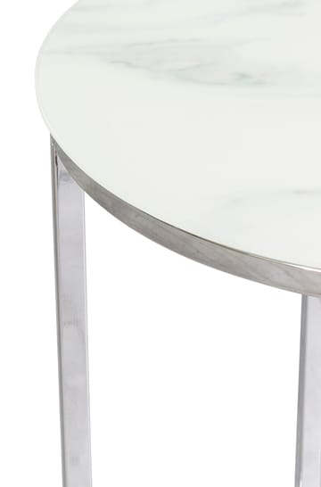 Palasso runt Lampbord Ø40 cm  -  Krom / Ljus marmorering - Krom / Ljus marmorering - Products - Möbler - Bord & matgrupp - Avlastningsbord & sidobord - Brickbord & småbord