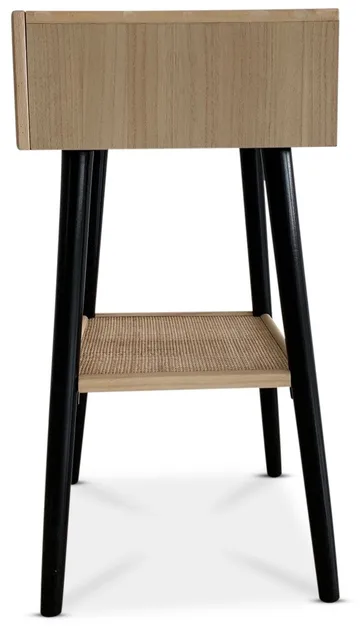 React sängbord - Rotting / Svart - Ljus ek/svart - Products - Möbler - Bord & matgrupp - Avlastningsbord & sidobord - Sängbord & nattduksbord