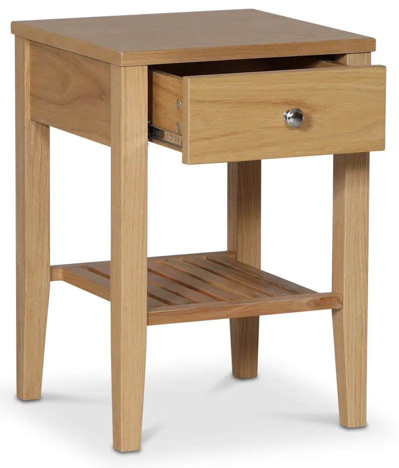 Sängbord i ek, Oljad ek