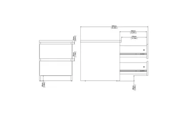 Salomns Sängbord 40,4 cm - Grå - Products - Möbler - Bord & matgrupp - Avlastningsbord & sidobord - Sängbord & nattduksbord