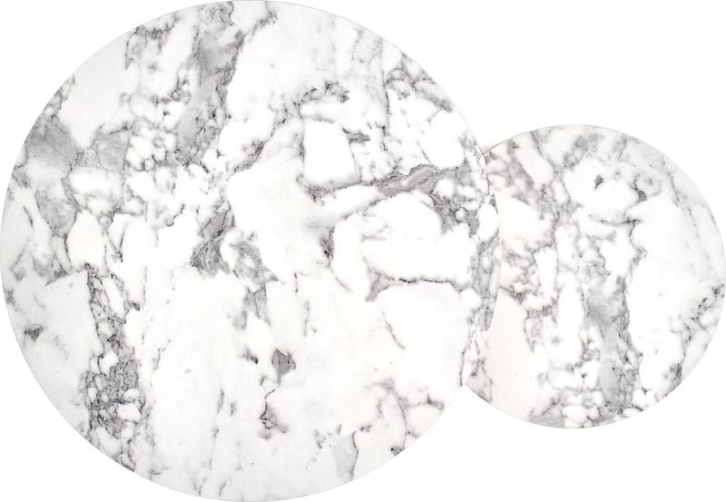 Satsbord Ø38/60 cm - Vit marmoreffekt / guld - Vit marmor/guld - Products - Möbler - Bord & matgrupp - Avlastningsbord & sidobord - Satsbord