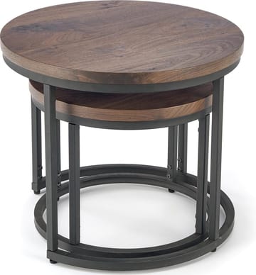 Satsbord valnöt/svart Ø43/53 cm - Tore - Valnöt/svart - Products - Möbler - Bord & matgrupp - Avlastningsbord & sidobord - Satsbord