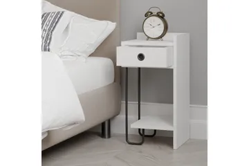 Sirius Sängbord 32x30 cm Vit - Hanah Home - Products - Möbler - Bord & matgrupp - Avlastningsbord & sidobord - Sängbord & nattduksbord