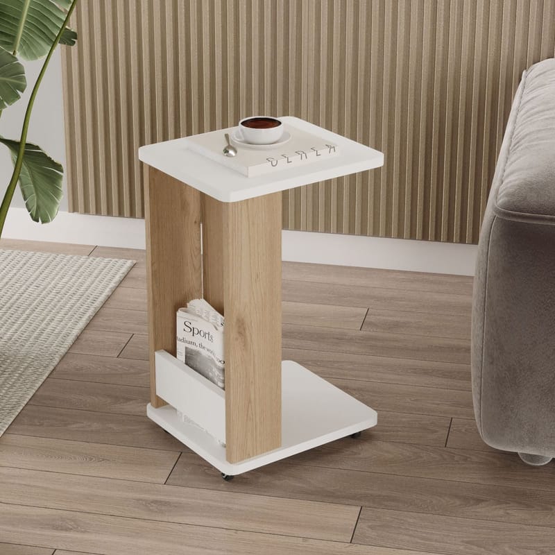 Solven Sidobord 32x42x55 cm - Ek och vitt - Products - Möbler - Bord & matgrupp - Avlastningsbord & sidobord - Brickbord & småbord