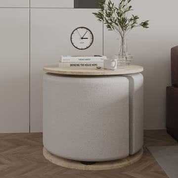 Torven Set med sidobord 43x47x43 cm - Travertin - Products - Möbler - Bord & matgrupp - Avlastningsbord & sidobord - Brickbord & småbord