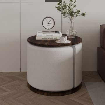 Torven Set med sidobord 43x47x43 cm - Valnöt - Products - Möbler - Bord & matgrupp - Avlastningsbord & sidobord - Brickbord & småbord