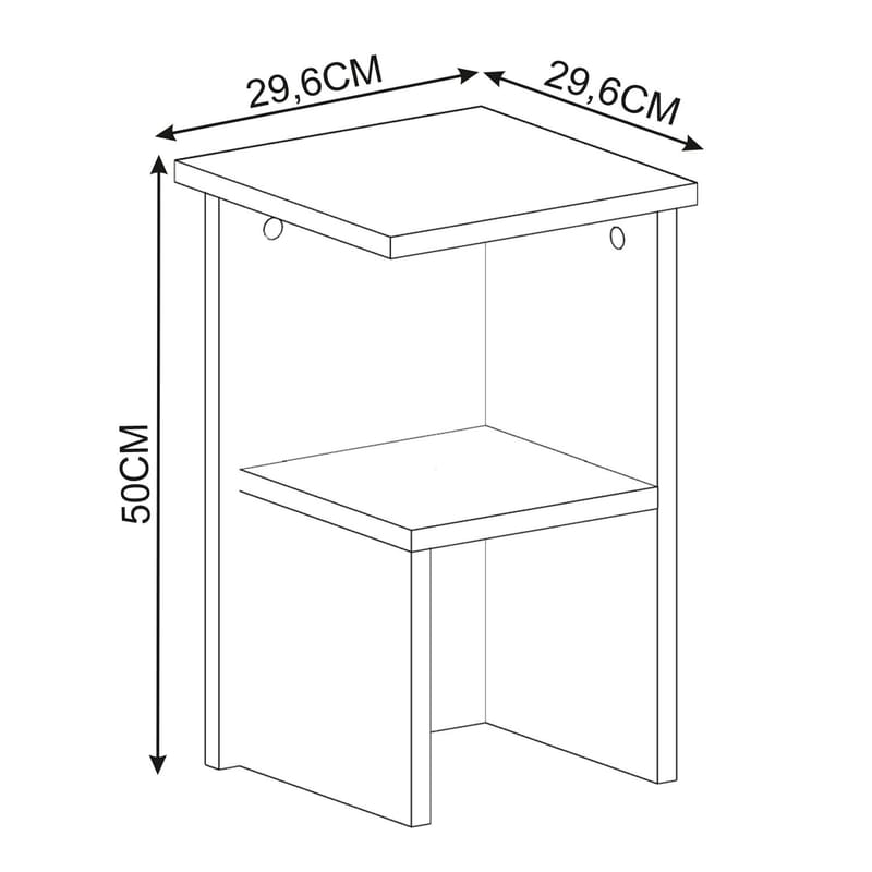 Tunel Nattduksbord 29,6x50x29,6 cm - Travertin - Products - Möbler - Bord & matgrupp - Avlastningsbord & sidobord - Sängbord & nattduksbord