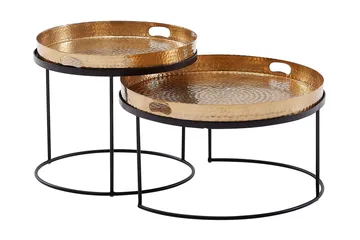 Wilhem Satsbord 46 cm Rund - Guld - Products - Möbler - Bord & matgrupp - Avlastningsbord & sidobord - Satsbord