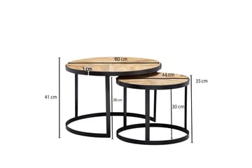 Willowdale Satsbord 60 cm Runt - Natur/Svart - Products - Möbler - Bord & matgrupp - Avlastningsbord & sidobord - Satsbord