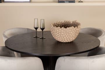 Bianca Matgrupp 110 cm Rund med 4 Berit stolar - Svart - Products - Möbler - Bord & matgrupp - Matgrupp