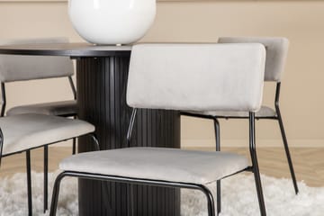Bianca Matgrupp 110 cm Rund med 4 Kenth stolar - Svart - Products - Möbler - Bord & matgrupp - Matgrupp