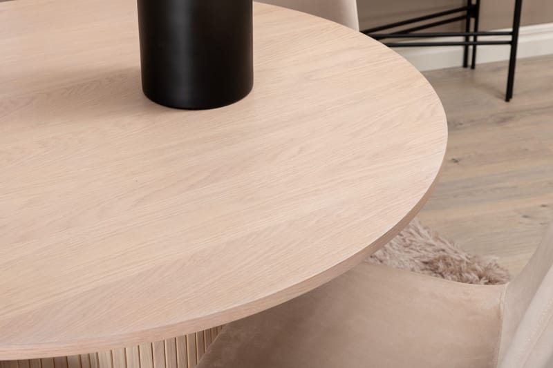 Bianca Matgrupp 110 cm Rund med 4 Polar stolar - Beige - Products - Möbler - Bord & matgrupp - Matgrupp