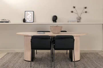 Bianca Matgrupp 200 cm Oval med 4 Tvista stolar - Svart - Products - Möbler - Bord & matgrupp - Matgrupp