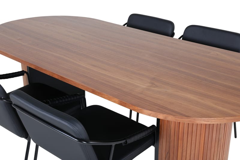 Bianca Matgrupp 200 cm Oval med 4 Tvista stolar - Svart - Products - Möbler - Bord & matgrupp - Matgrupp