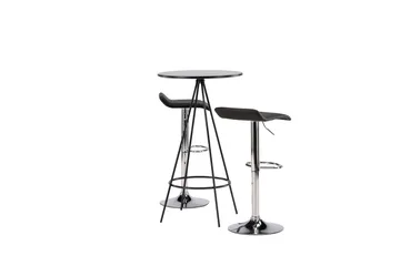 Bistro Matgrupp 60 cm Rund med 2 Jonna stolar - Svart - Products - Möbler - Bord & matgrupp - Matgrupp