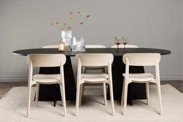 Bootcut Matgrupp 230 cm Oval med 6 Åstol stolar - Svart - Products - Möbler - Bord & matgrupp - Matgrupp